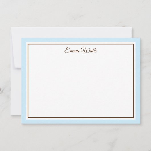 Aangepaste naam Flat Note Card Notitiekaartje (Voorkant)