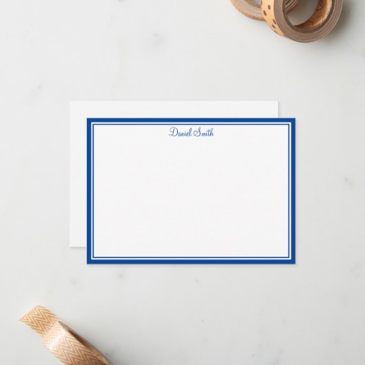 Aangepaste naam Flat Note Card Notitiekaartje (Voorkant / Achterkant in situ)