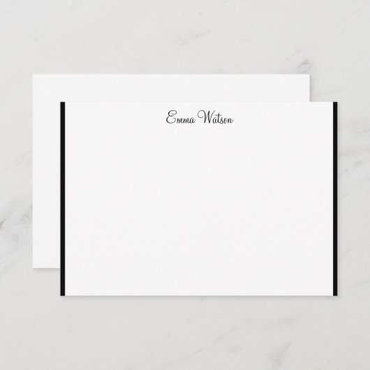 Aangepaste naam Flat Note Card Notitiekaartje (Voorkant / Achterkant)