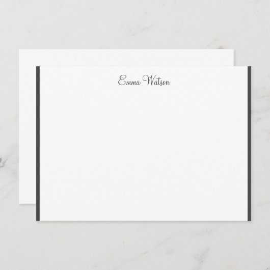 Aangepaste naam Flat Note Card Notitiekaartje (Voorkant / Achterkant)