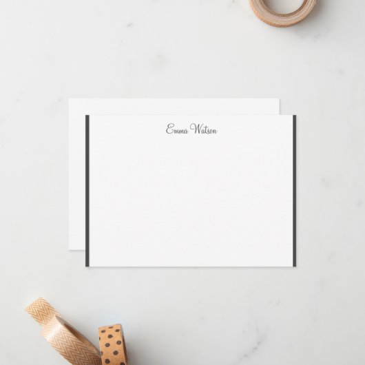Aangepaste naam Flat Note Card Notitiekaartje (Voorkant / Achterkant in situ)
