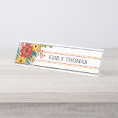 Aangepaste naam Floral Bureau Naambordje (Voorkant)