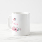 Aangepaste naam Floral Coffee-Mok Koffiemok (Voorkant links)