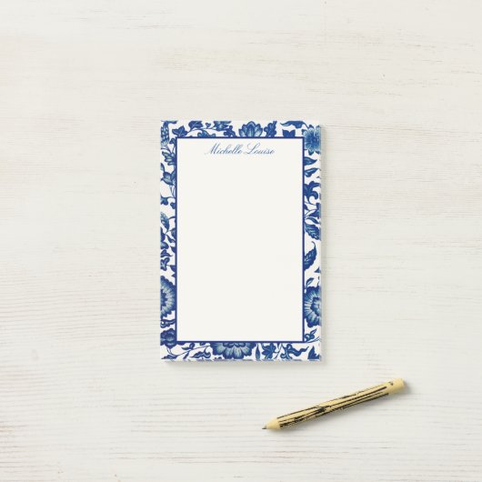 Aangepaste naam Floral Flat Post-its Post-it Notes (Op bureau)