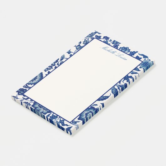 Aangepaste naam Floral Flat Post-its Post-it Notes (Schuin)