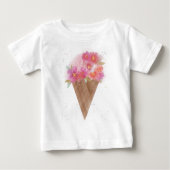 Aangepaste naam Floral Ice Cream Cone (Voorkant)