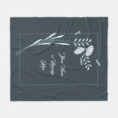 Aangepaste Naam Floral Lijst Fleece Deken (Voorkant (Horizontaal))