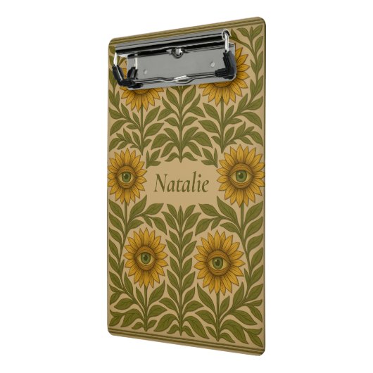  Aangepaste Naam Floral Mini Klembord (Angled2)