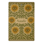  Aangepaste Naam Floral Mini Klembord (Achterkant)