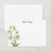 Aangepaste naam Floral Note Card Notitiekaartje (Voorkant / Achterkant)