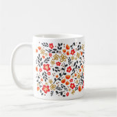 Aangepaste naam  Floral Red Colorful Girly Mok (Links)