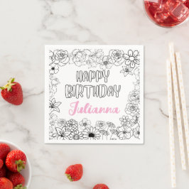 Aangepaste naam Floral servetten
