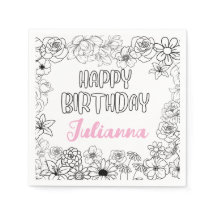 Aangepaste naam Floral servetten