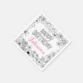 Aangepaste naam Floral servetten (Hoek)