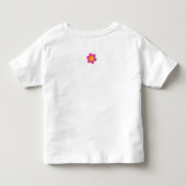 Aangepaste naam floral spring girl roze geel kinder shirts (Achterkant)