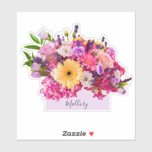 Aangepaste naam Floral Waterverf Beauty Sticker (Vel)