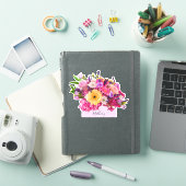 Aangepaste naam Floral Waterverf Beauty Sticker (iPad Cover)