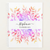 Aangepaste naam Floral Waterverf Planner (Voorkant)