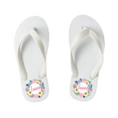 Aangepaste naam Floral Wreated Teenslippers (Voetbed)