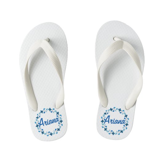 Aangepaste naam Floral Wreated Teenslippers (Voetbed)