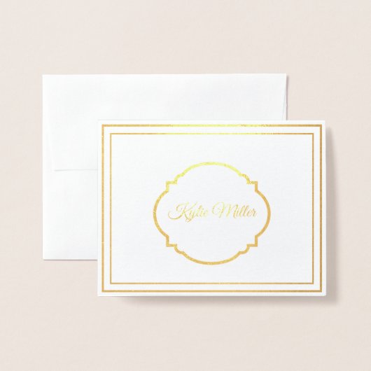 Aangepaste naam Folie Opmerking Kaart (Voorkant met envelop)