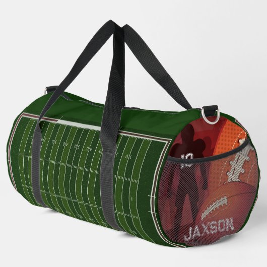 Aangepaste naam Football Bag | Gepersonaliseerd nu Plunjezak (Rechterhoek)
