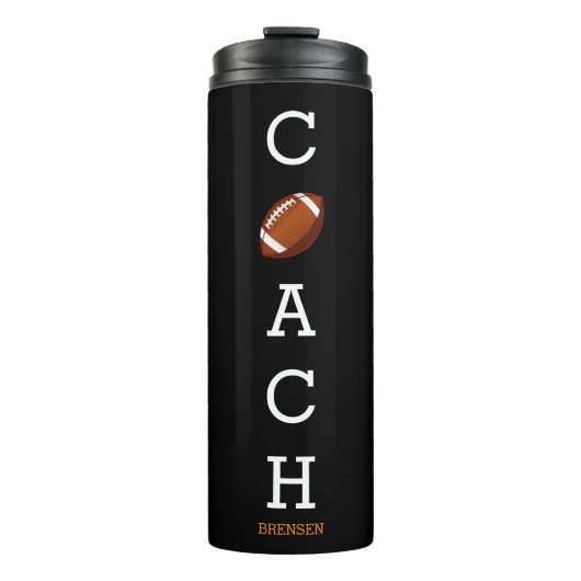 Aangepaste naam football Coach Thermosbeker (Voorkant)