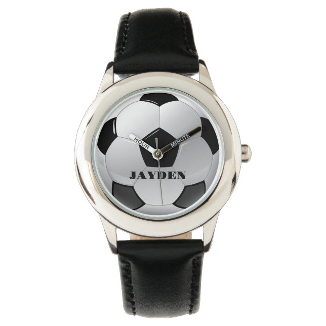 Aangepaste Naam Football Gepersonaliseerde Jongens Horloge (Voorkant)