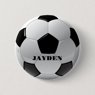 Aangepaste naam Football Gepersonaliseerde jongens Ronde Button 5,7 Cm