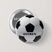 Aangepaste naam Football Gepersonaliseerde jongens Ronde Button 5,7 Cm (Voorkant /achterkant)