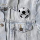 Aangepaste naam Football Gepersonaliseerde jongens Ronde Button 5,7 Cm (In situ)
