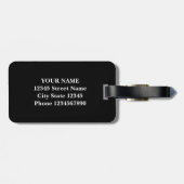 Aangepaste naam football jersey nummer atletisch r bagagelabel (Achterkant horizontaal)