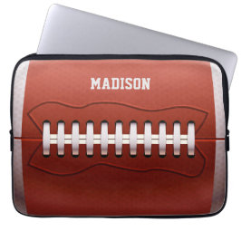 Aangepaste naam Football laptophoezen Laptop Sleeve