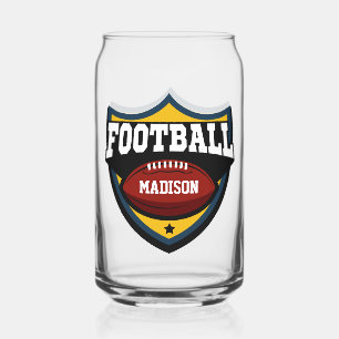 Aangepaste naam Football Logo Blikvorm Glas