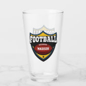 Aangepaste naam Football Logo Glas (Achterkant)