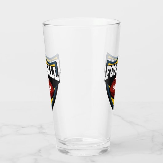 Aangepaste naam Football Logo Glas (Rechts)