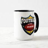 Aangepaste naam Football Logo mokken (Voorkant rechts)