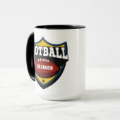 Aangepaste naam Football Logo mokken (Voorkant links)