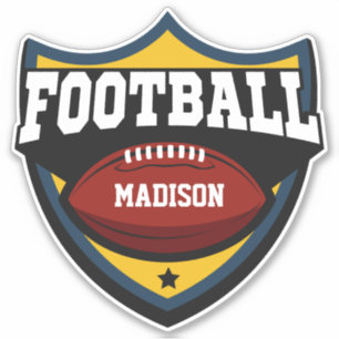 Aangepaste naam Football Logo Sticker
