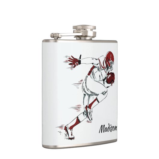 Aangepaste naam Football Player-kolf Heupfles (Rechts)