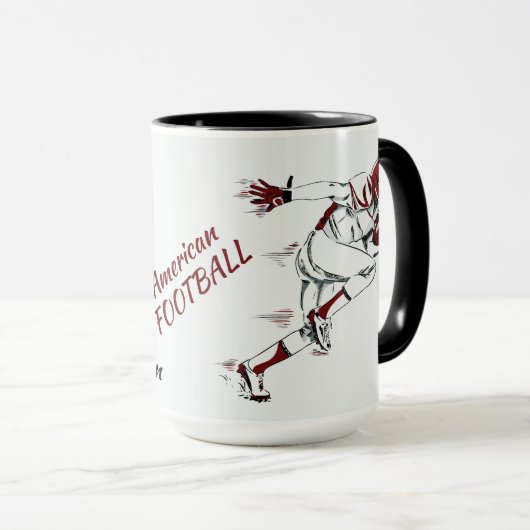 Aangepaste naam Football Player-mokken Mok (Voorkant rechts)