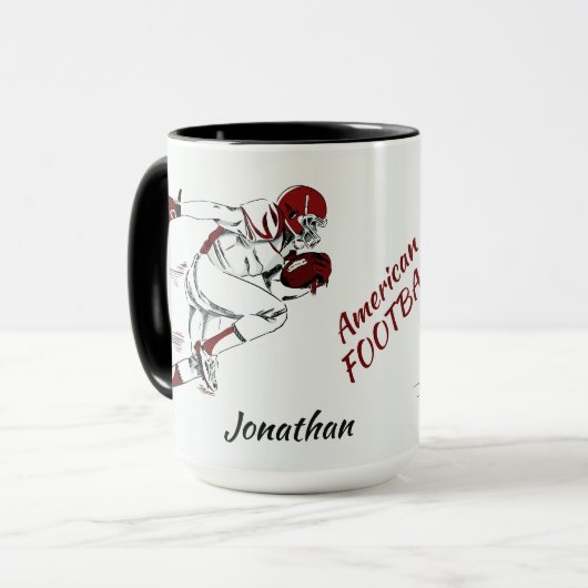 Aangepaste naam Football Player-mokken Mok (Voorkant links)