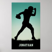 Aangepaste naam Football Player poster (Voorkant)