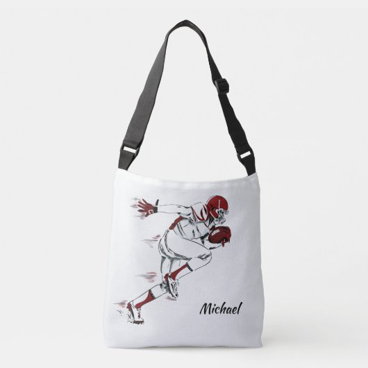 Aangepaste naam Football Player-tassen Crossbody Tas (Voorkant)