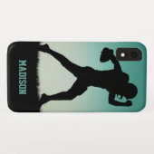 Aangepaste naam Football Player-telefoongesprekken Case-Mate iPhone Case (Achterkant (horizontaal))