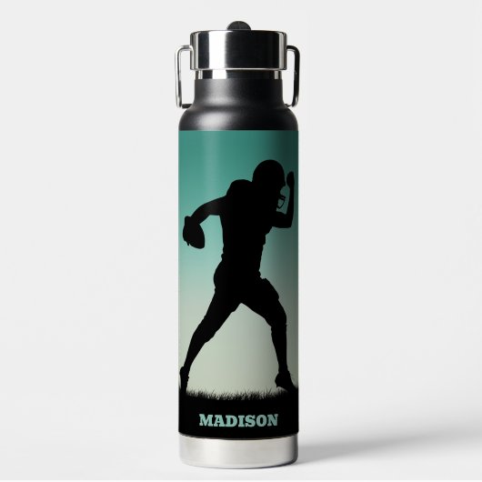 Aangepaste naam Football Player Waterfles (Voorkant)