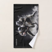 Aangepaste naam Football Players Illustratie Handdoek (Handdoek)