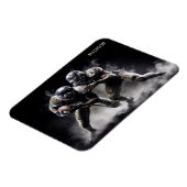 Aangepaste naam Football Players Illustratie Magneet (Linkerzijde)
