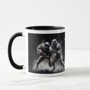 Aangepaste naam Football Players Illustratie Mok
