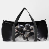 Aangepaste naam Football Players Illustratie Plunjezak (Achterkant)